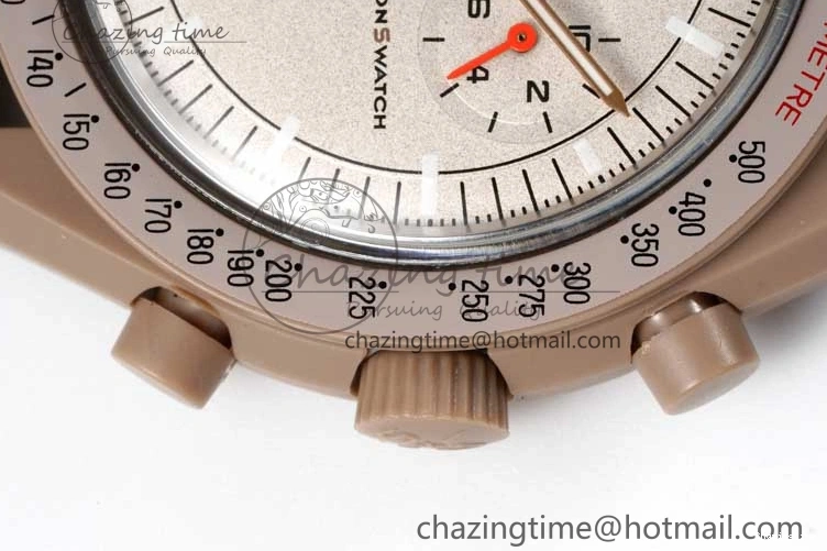 0308 Speedmaster Misson To Jupiter 1:1 Best Edition Brown Dial On Nylon Strap Quartz Breathable 7857